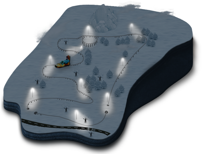 3D Karte Rodelbahn