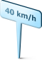 40 Km/h schnell